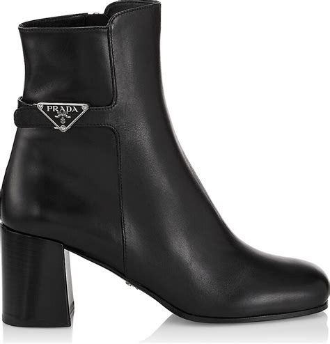 prada 55mm leather pull-on ankle booties|designer Prada booties.